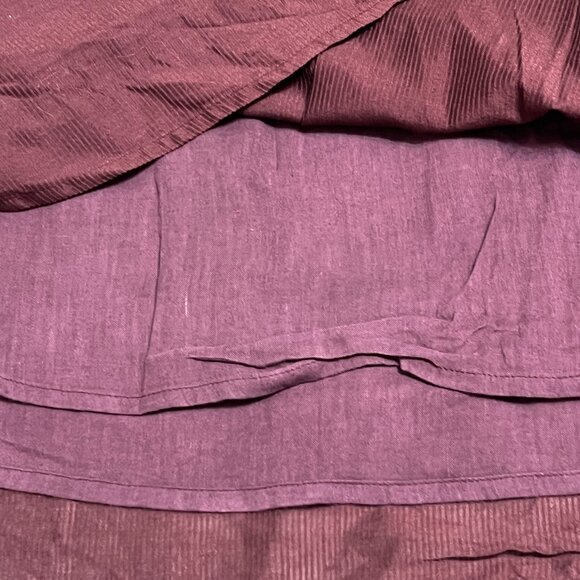 Samant Chauhan XL Boho Burgundy Embroidered Blouse Floral Balloon Sleeve Top - Picture 9 of 9